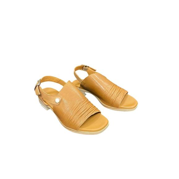 Paula Urban 26-17 Sunset Uva Bangla Camel Womens Comfort Leather Sandals